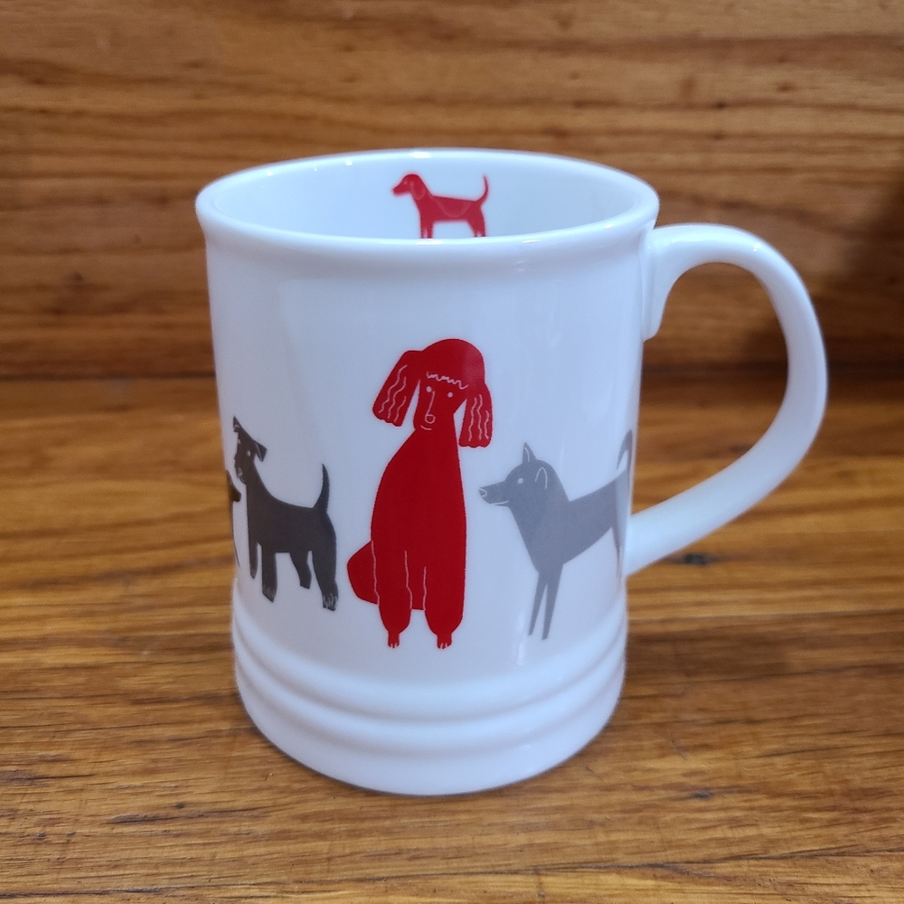 Fringe Studio dog row dog silhouettes mug coffee tea cup mug